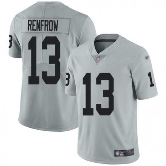 Mens Las Vegas Raiders #13 Hunter Renfrow Grey Vapor Untouchable Limited Stitched NFL Jersey Dzhi->las vegas raiders->NFL Jersey